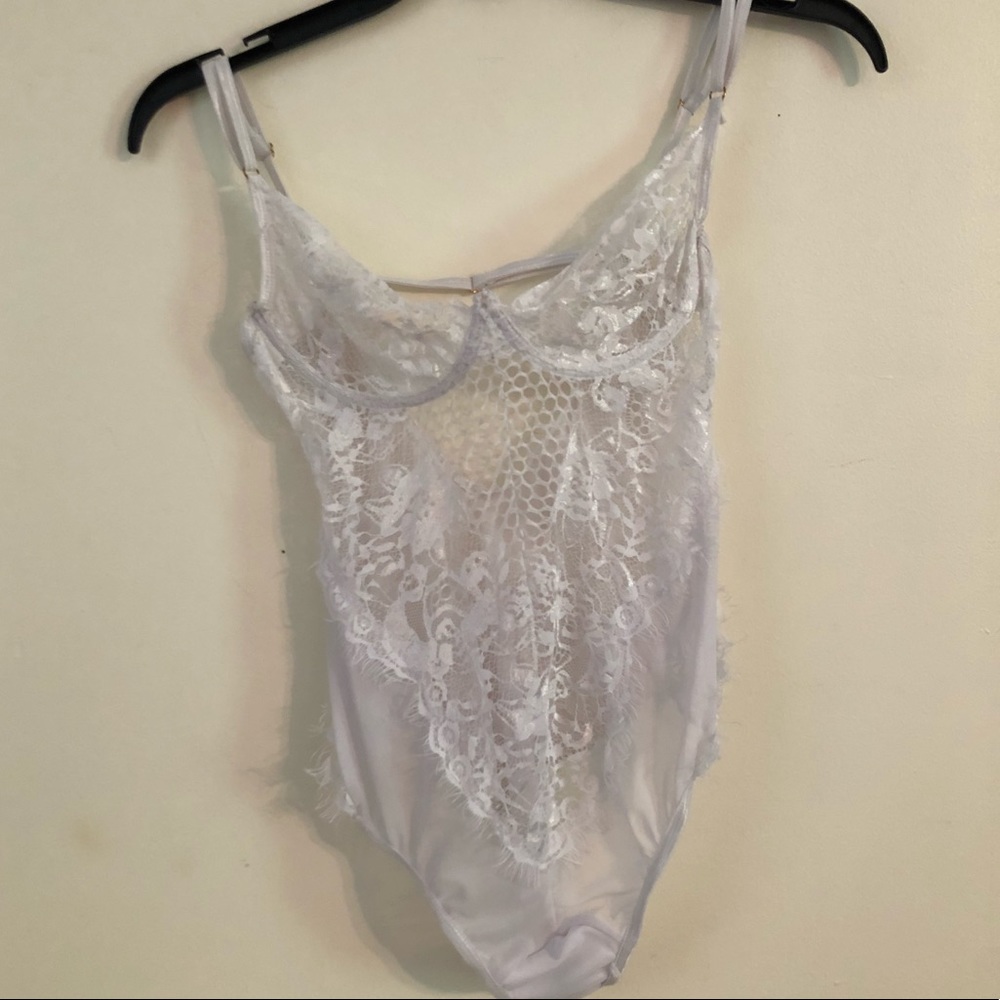 White lace bodysuit
